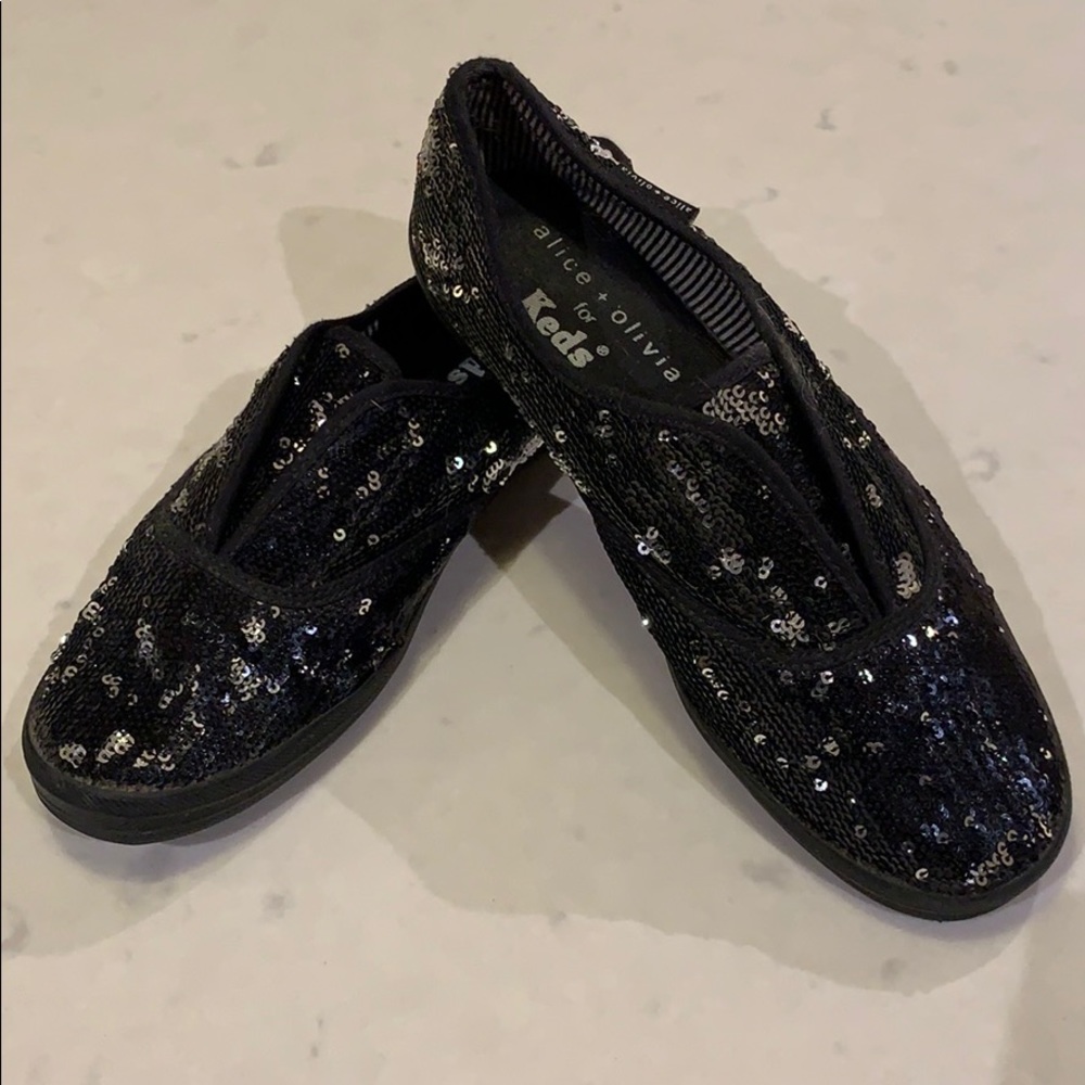 Alice + Olive for Keds - black glitter Keds